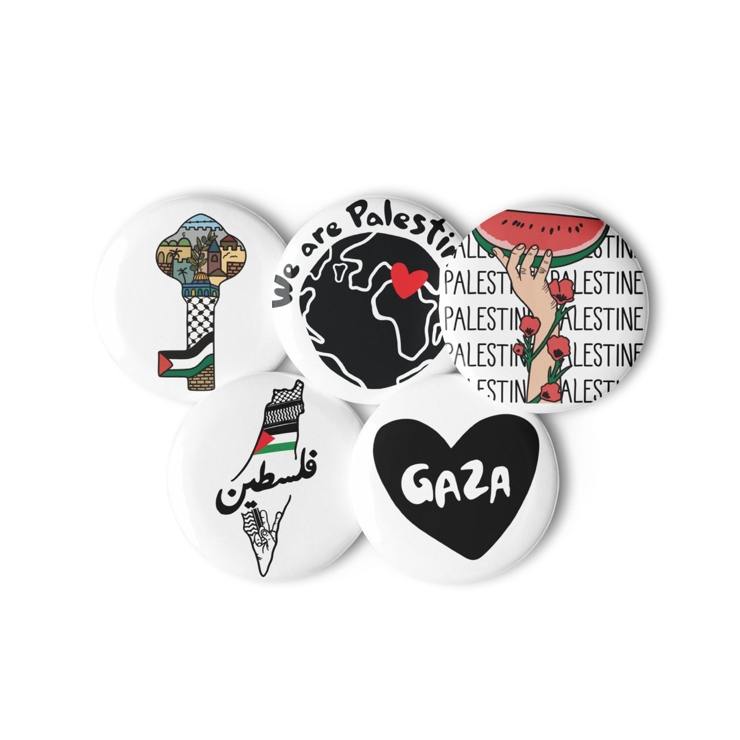 We Are Palestinian - Set of pin buttons