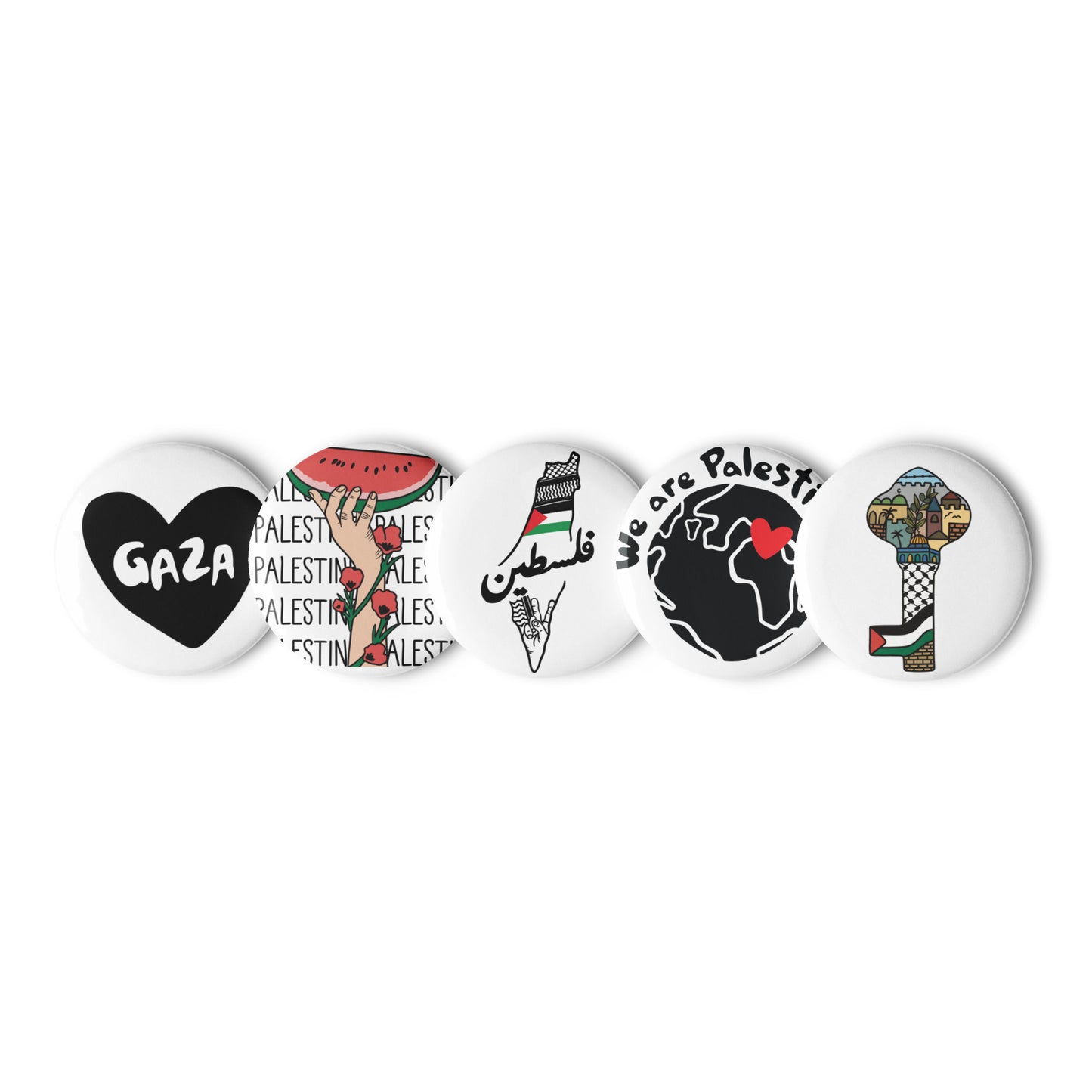 We Are Palestinian - Set of pin buttons