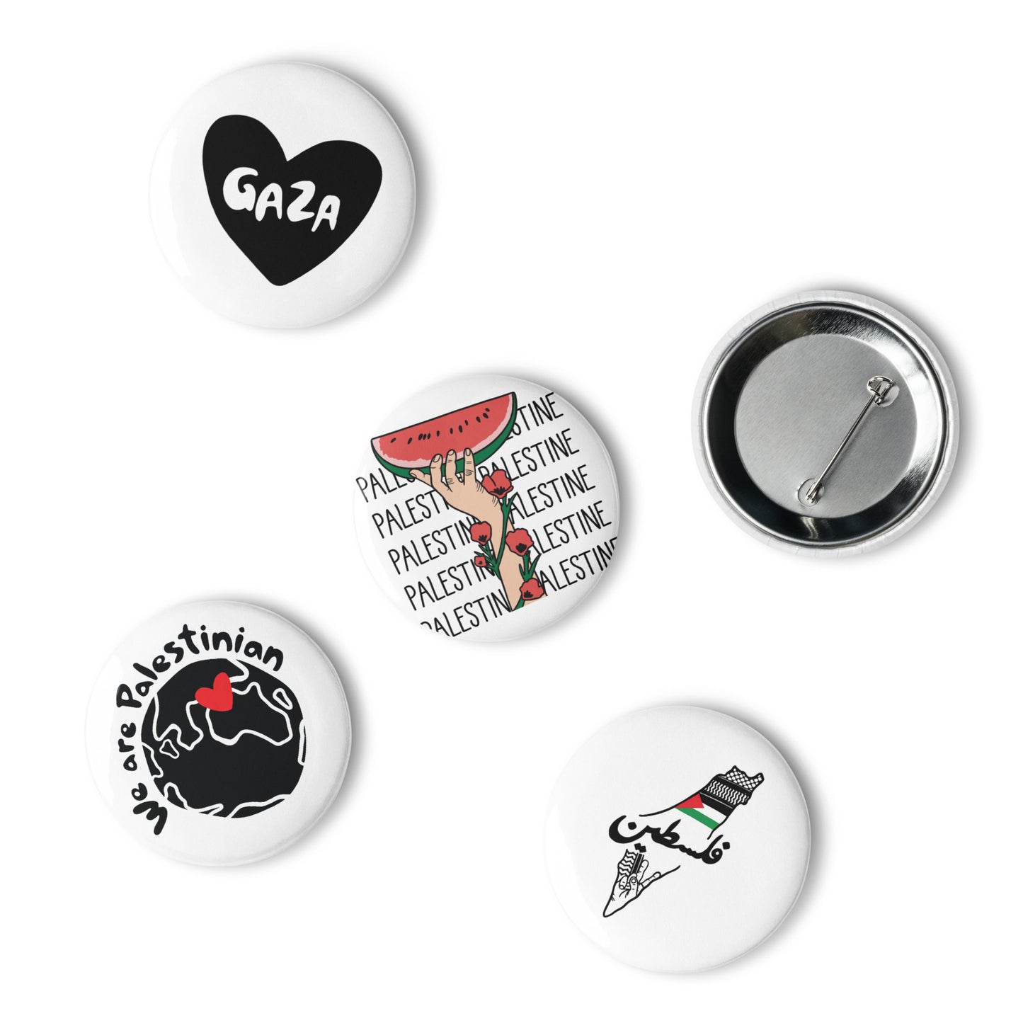 We Are Palestinian - Set of pin buttons